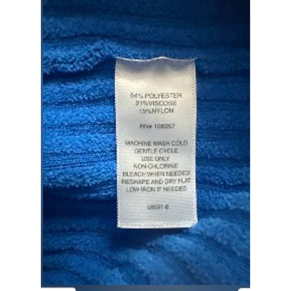 Women's Liz Claiborne Blue Textured Crew Neck Sweater S like new - Picture 9 of 13
